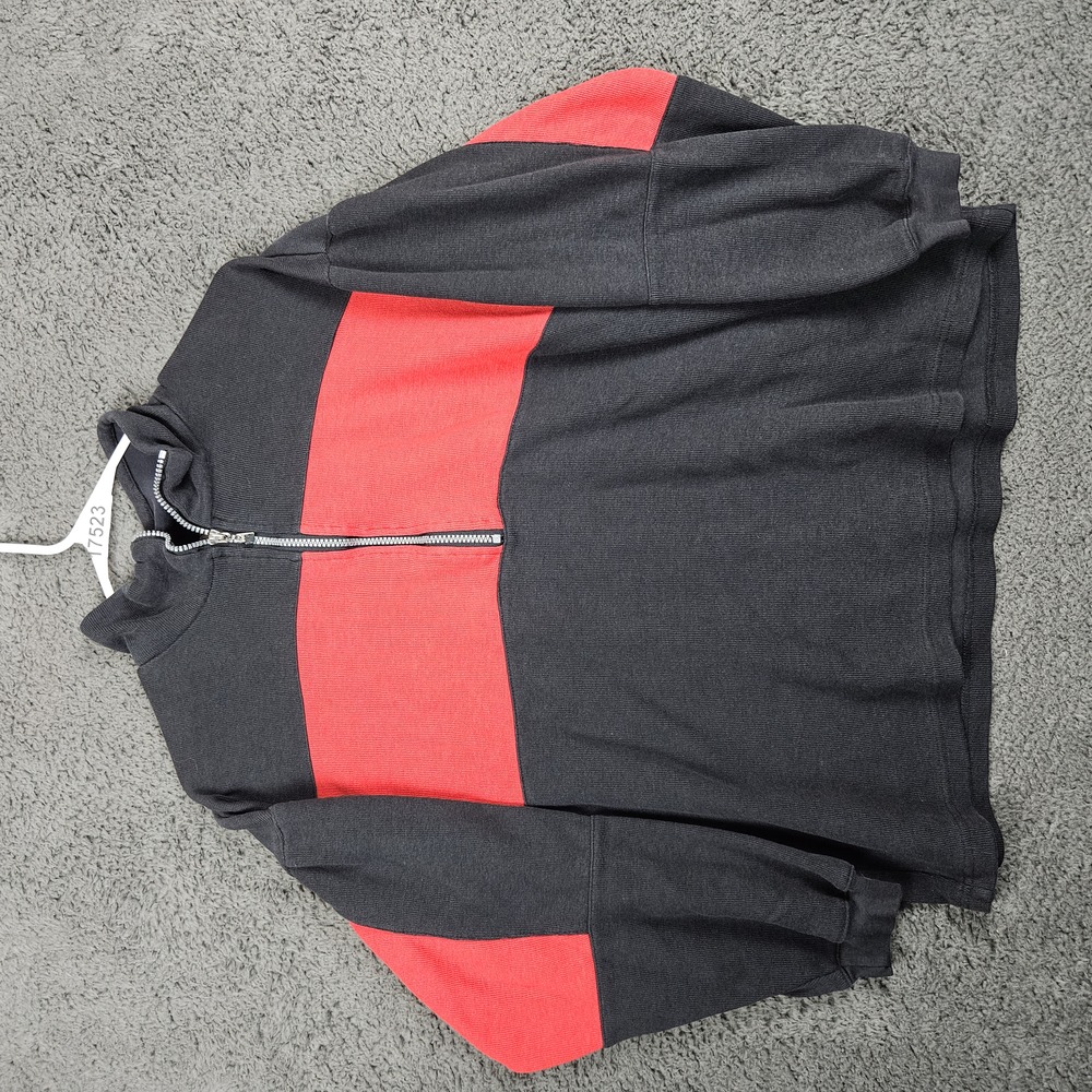 Vintage Marlboro Sweater Mens M Red Black 1/4‎ Zip Unlimited Ski 90s Retro